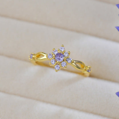 Violet Sunfleur Ring - Gold-Plated - Abbott Atelier