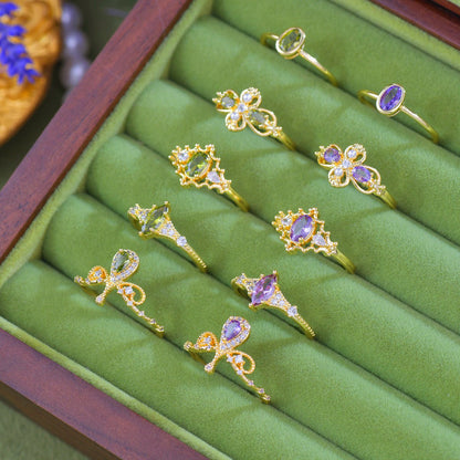 Violet Tiara Ring - Gold - Plated - Abbott Atelier