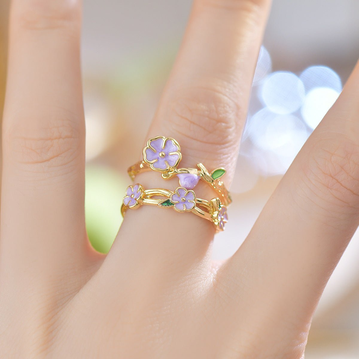 Violet Trellis Ring - Gold - Plated - Abbott Atelier