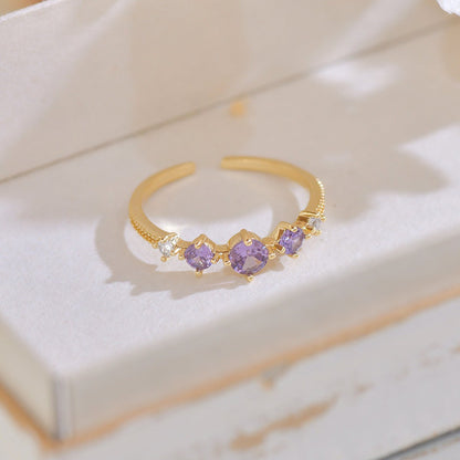 Violet Trilogy Ring - Gold - Plated - Abbott Atelier