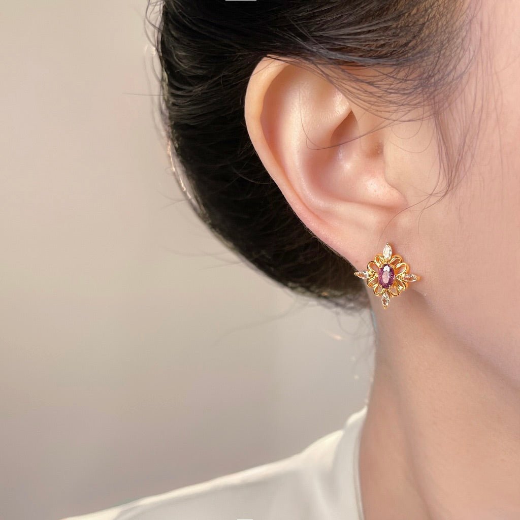 Violet Vienna Earrings - Hypoallergenic - Abbott Atelier