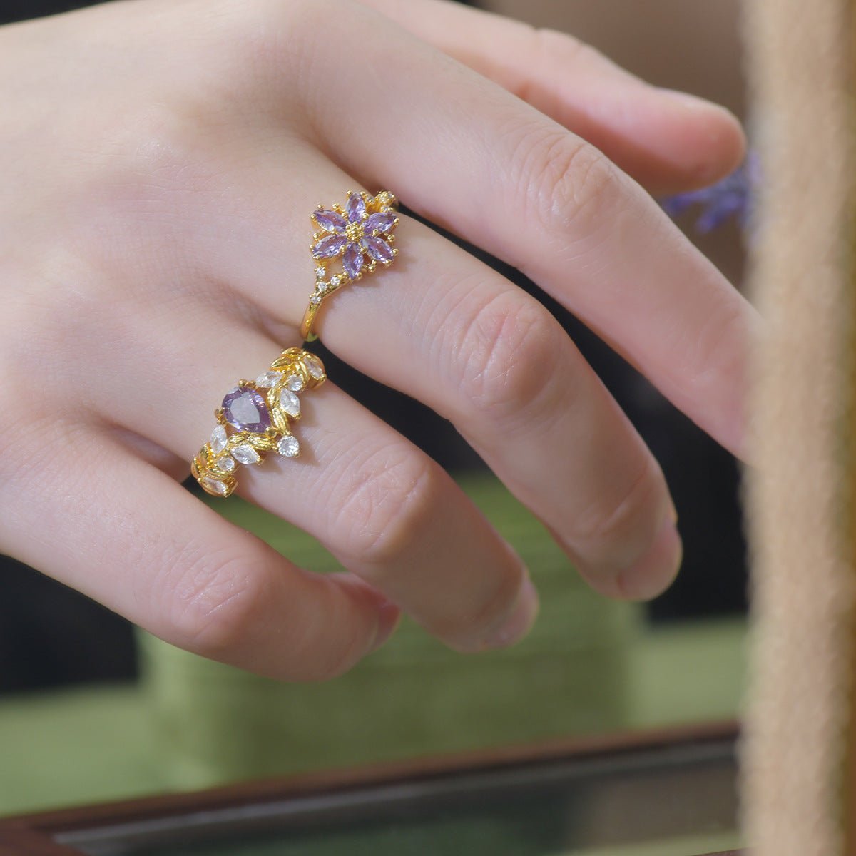 Violet Willowmere Ring - Gold-Plated - Abbott Atelier