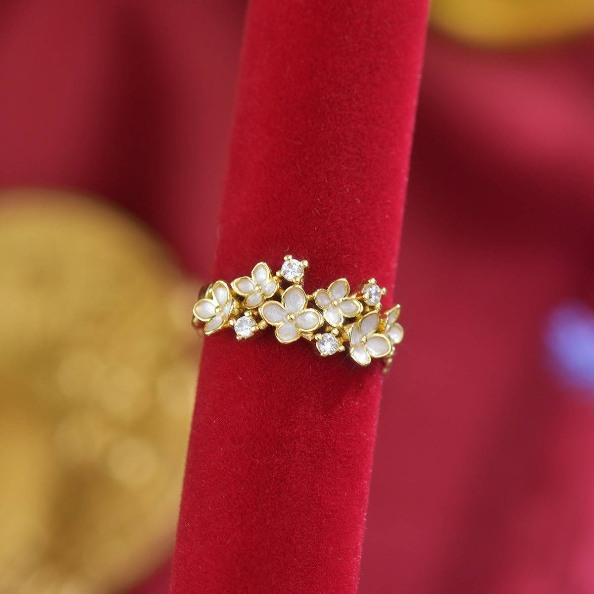 White Wisteria Ring - Gold - Plated - Abbott Atelier
