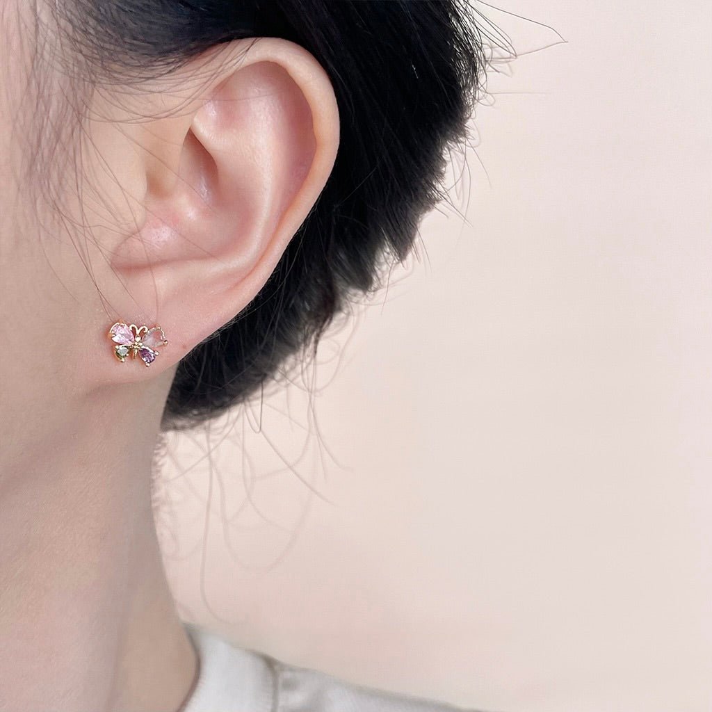 Wings of Wildflower Stud Earrings - Hypoallergenic - Abbott Atelier