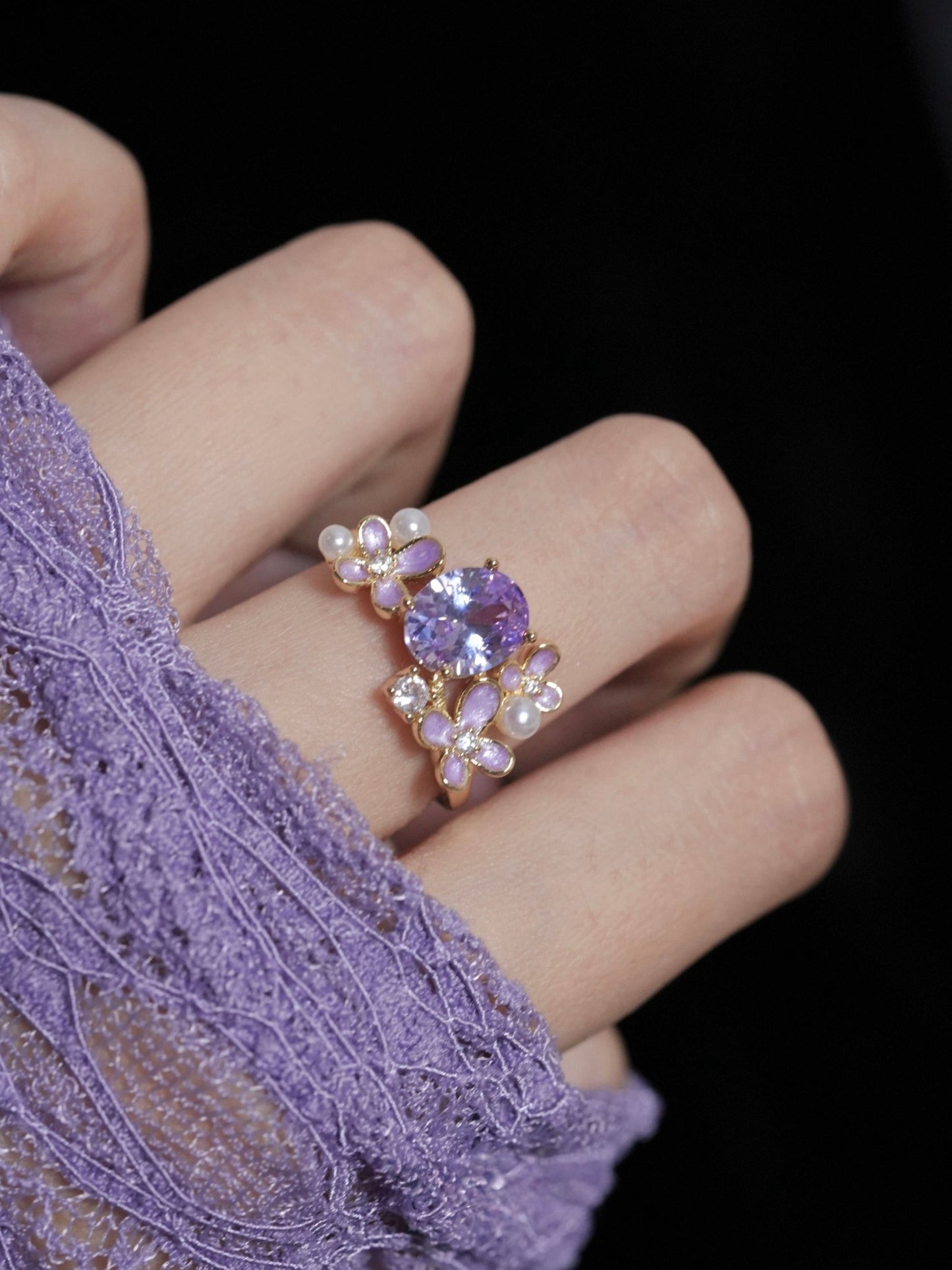 Wisteria Blossom Ring - Gold - Plated - Abbott Atelier