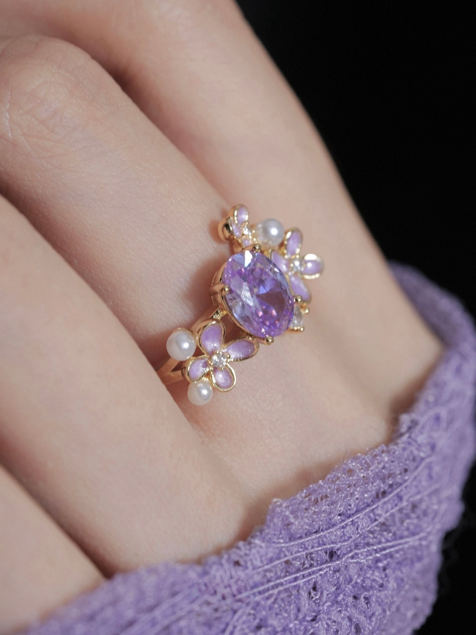 Wisteria Blossom Ring - Gold - Plated - Abbott Atelier