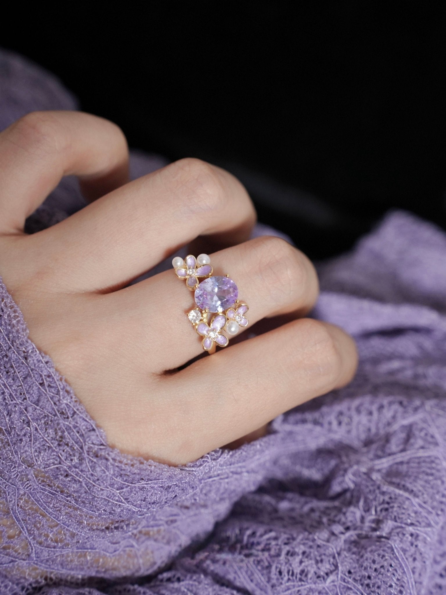 Wisteria Blossom Ring - Gold - Plated - Abbott Atelier