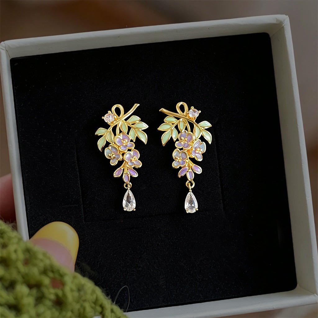 Wisteria Cascade Earrings - Gold Plated - Abbott Atelier