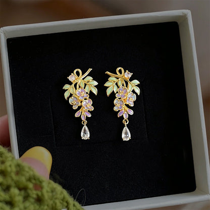 Wisteria Cascade Earrings - Gold Plated - Abbott Atelier