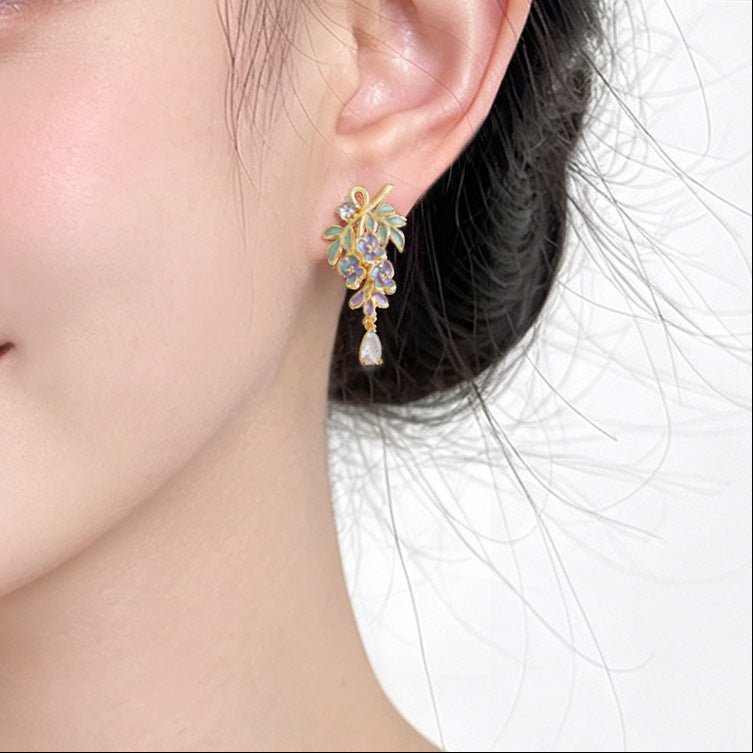 Wisteria Cascade Earrings - Gold Plated - Abbott Atelier