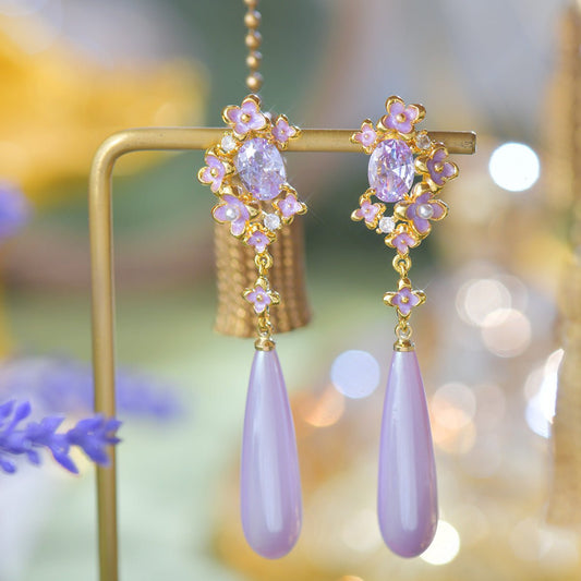 Wisteria Drop Earrings - Gold Plated - Abbott Atelier