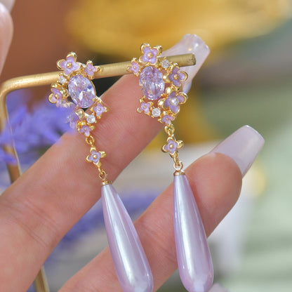 Wisteria Drop Earrings - Gold Plated - Abbott Atelier