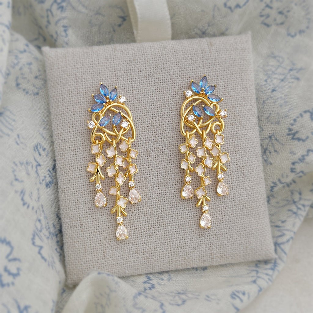Wisteria Garden Earrings - Gold Plated - Abbott Atelier