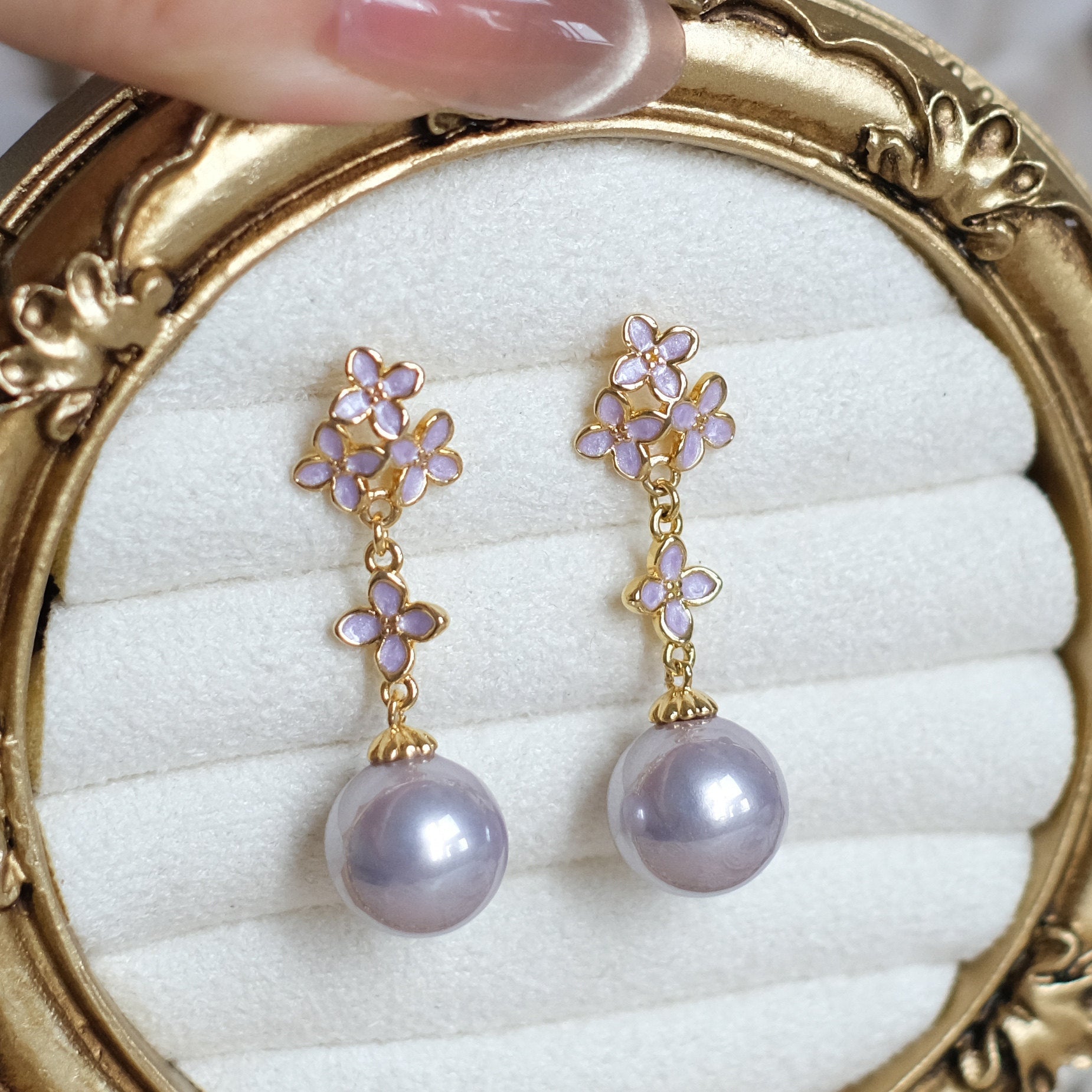 Wisteria Pearl Earrings - Gold Plated - Abbott Atelier