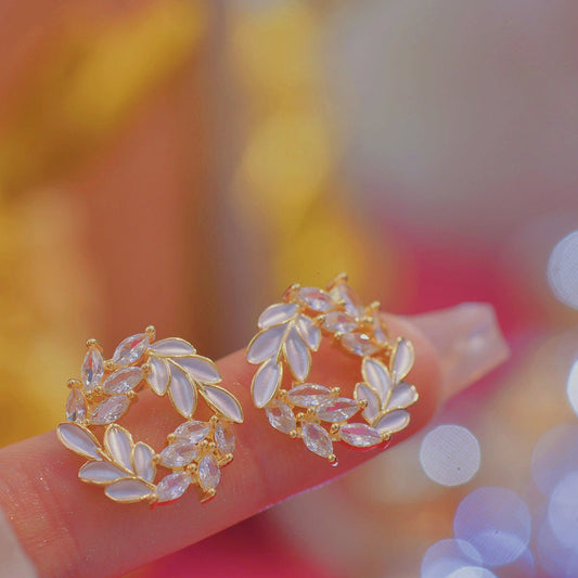 Wreath Stud Earrings - Hypoallergenic - Abbott Atelier