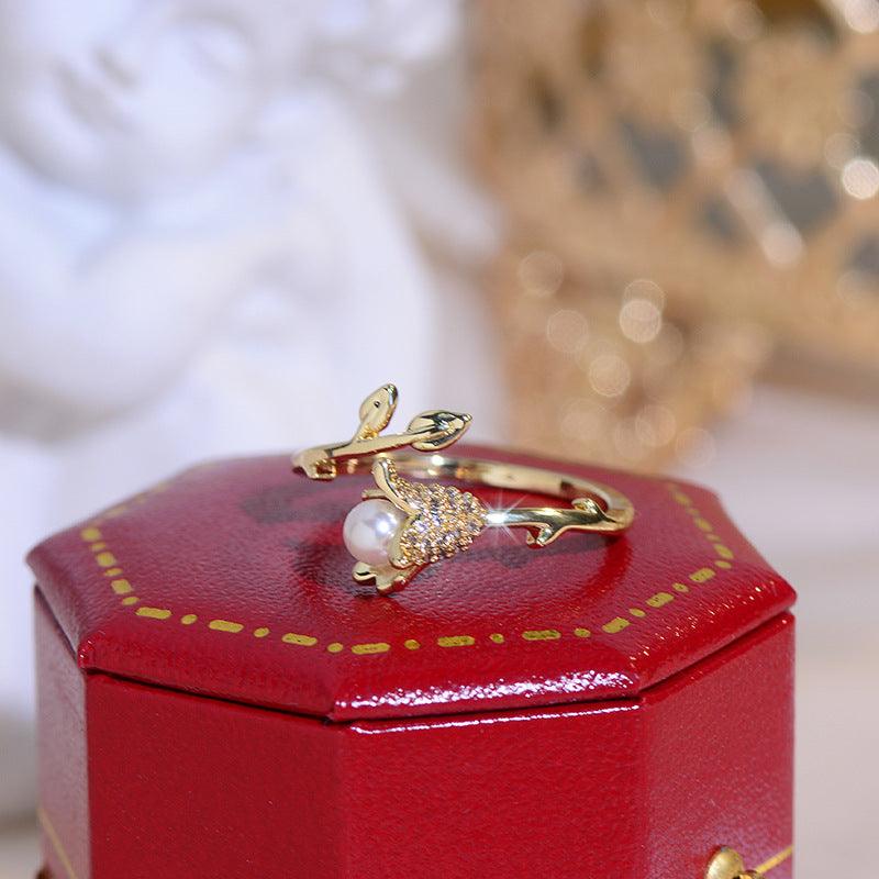 Gold Rose Ring - Abbott Atelier