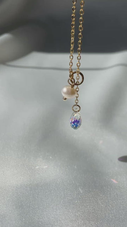 Austrian Crystal & Pearl Necklace