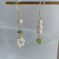 Green Quartz Pearl Earrings - Anya