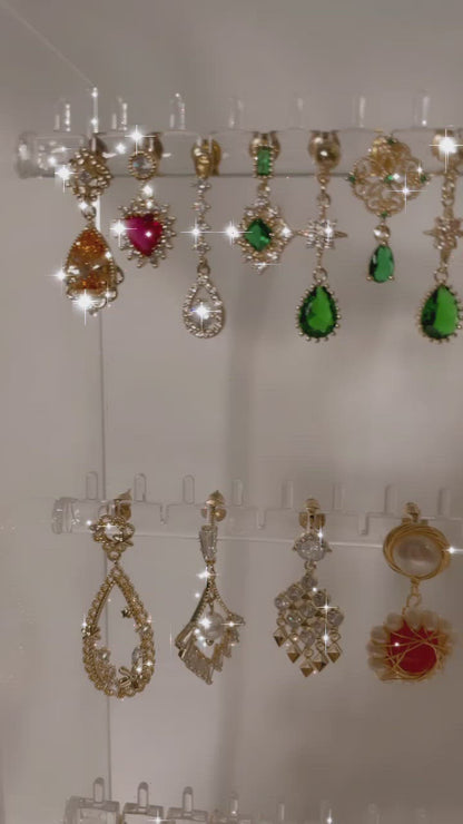 Emerald Baroque Earrings - Daphne
