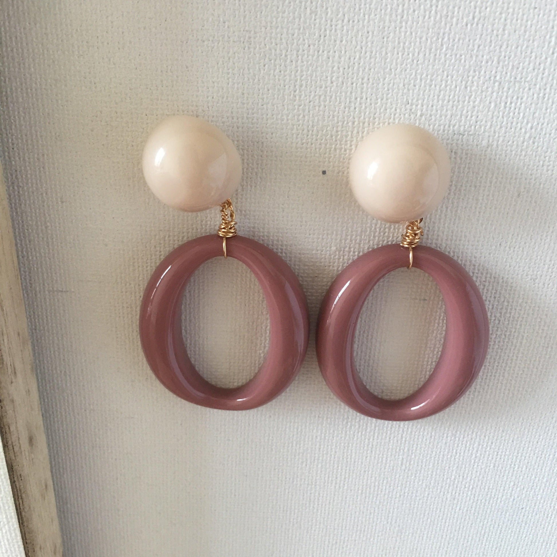 Pink Geometry Earrings 116 - Abbott Atelier