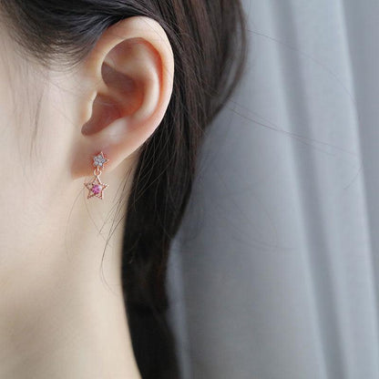 Star & Moon Asymmetrical Earrings 218 - Abbott Atelier