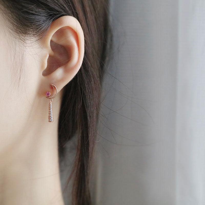 Star & Moon Asymmetrical Earrings 218 - Abbott Atelier