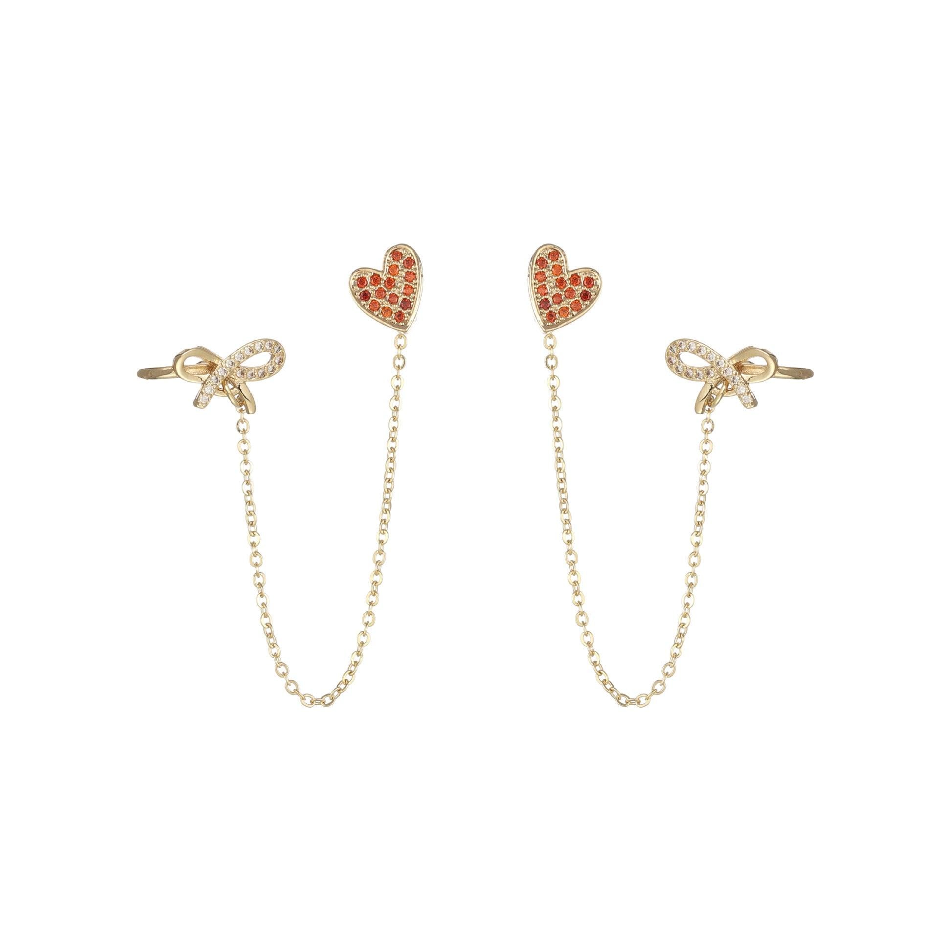 Heart & Bow Earrings + Ear Cuffs 274 - Abbott Atelier