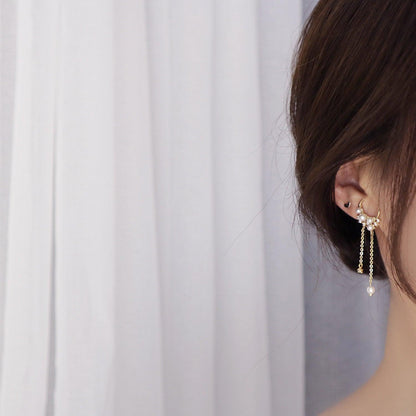 Moon & Star Drop Earrings - Abbott Atelier