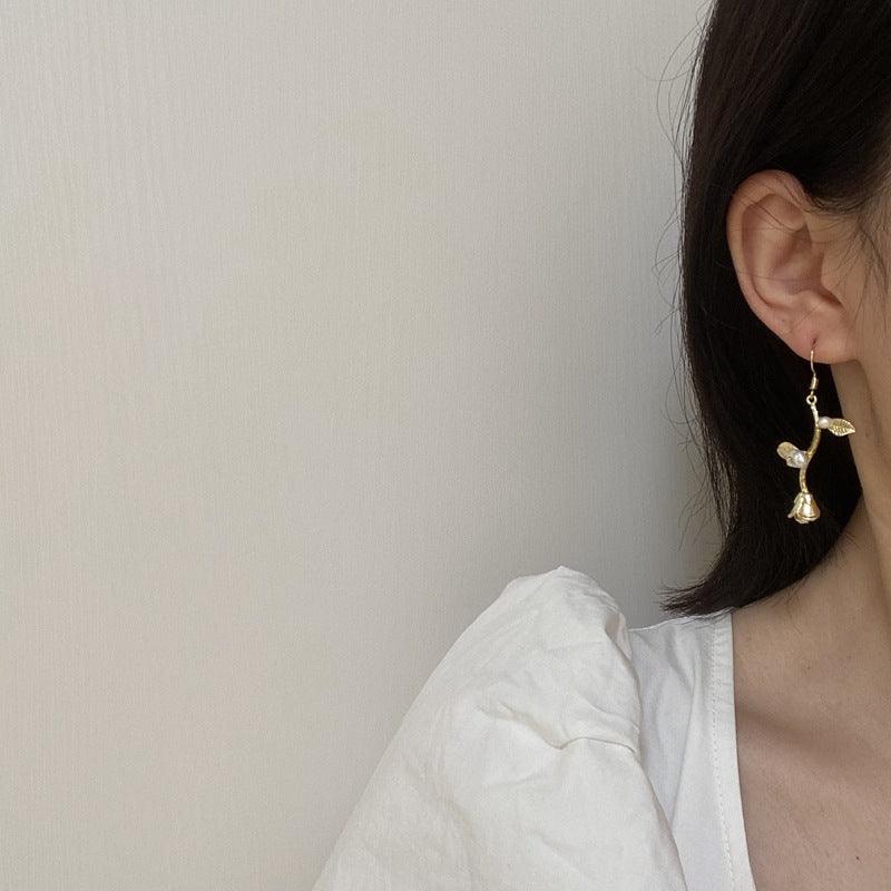 Rose & Pearl Earrings - Abbott Atelier