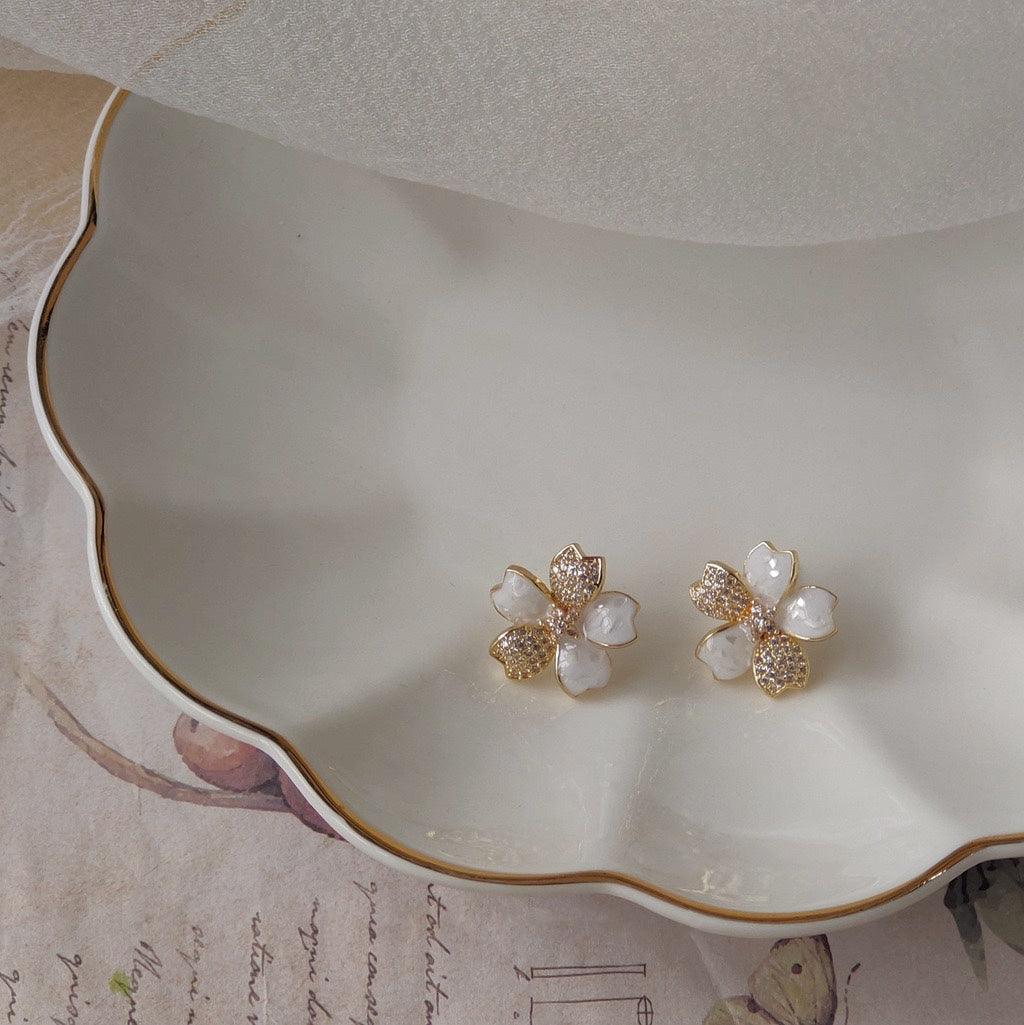Cherry Blossom Stud Earrings - Abbott Atelier