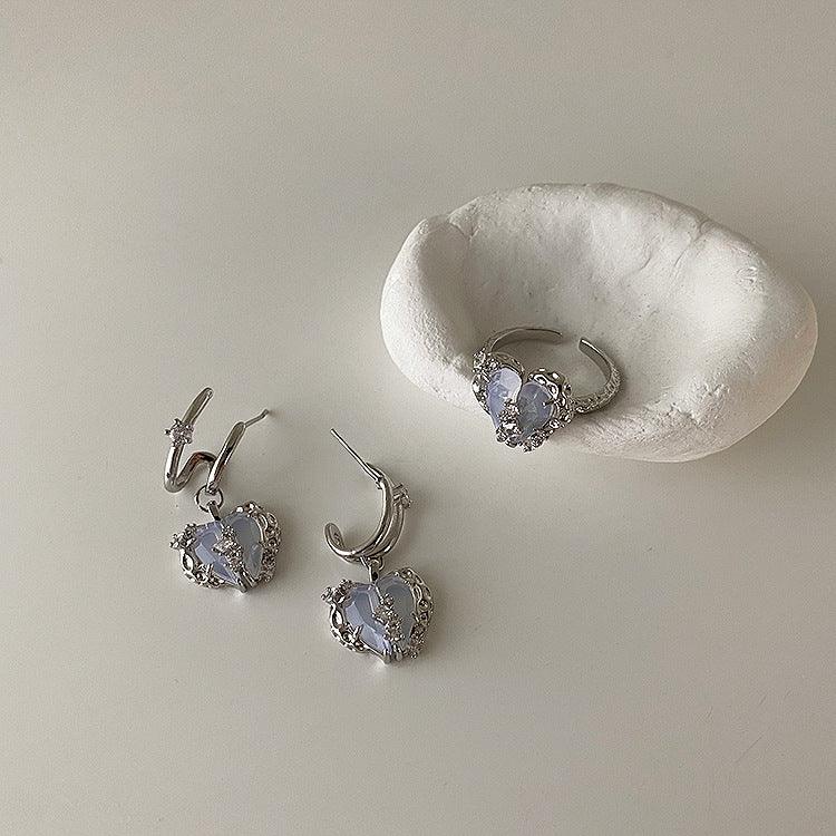 Silver Heart Collection (Earrings/Ring) - Abbott Atelier
