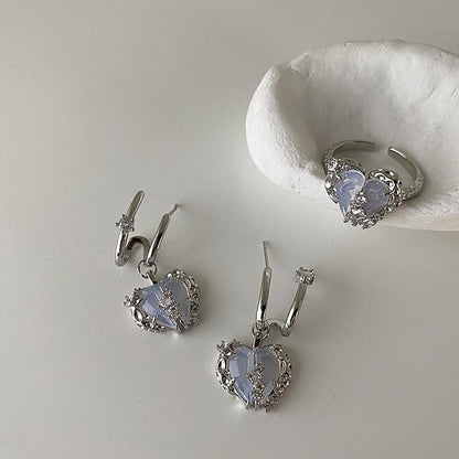 Silver Heart Collection (Earrings/Ring) - Abbott Atelier