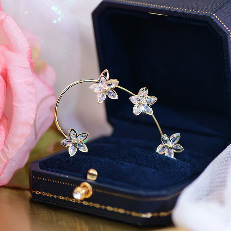 [Sample Sale] Flower Ear Cuff - Iris (Left Ear)