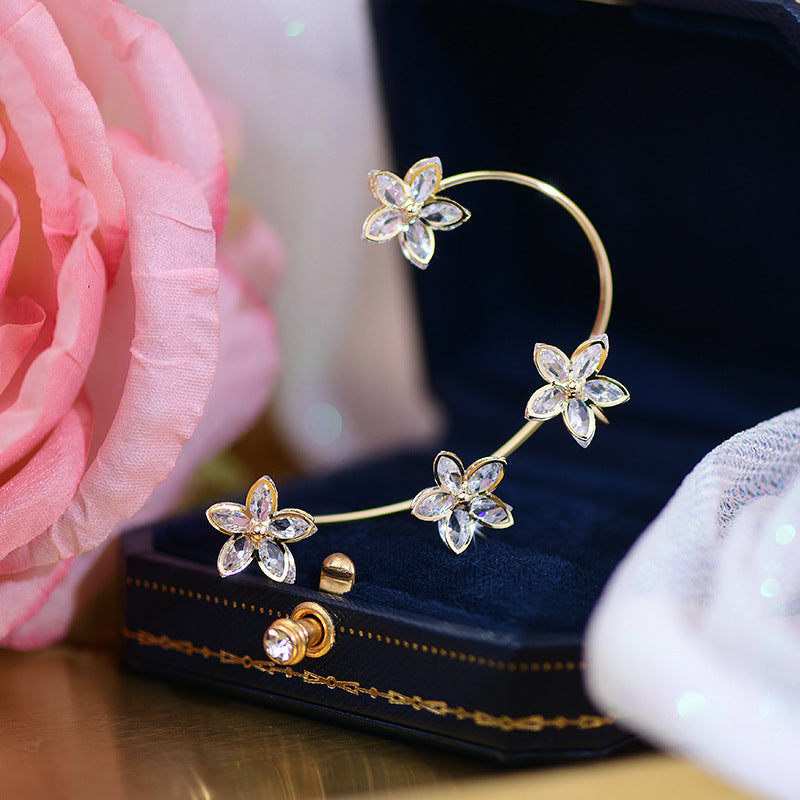 [Sample Sale] Flower Ear Cuff - Iris (Left Ear)