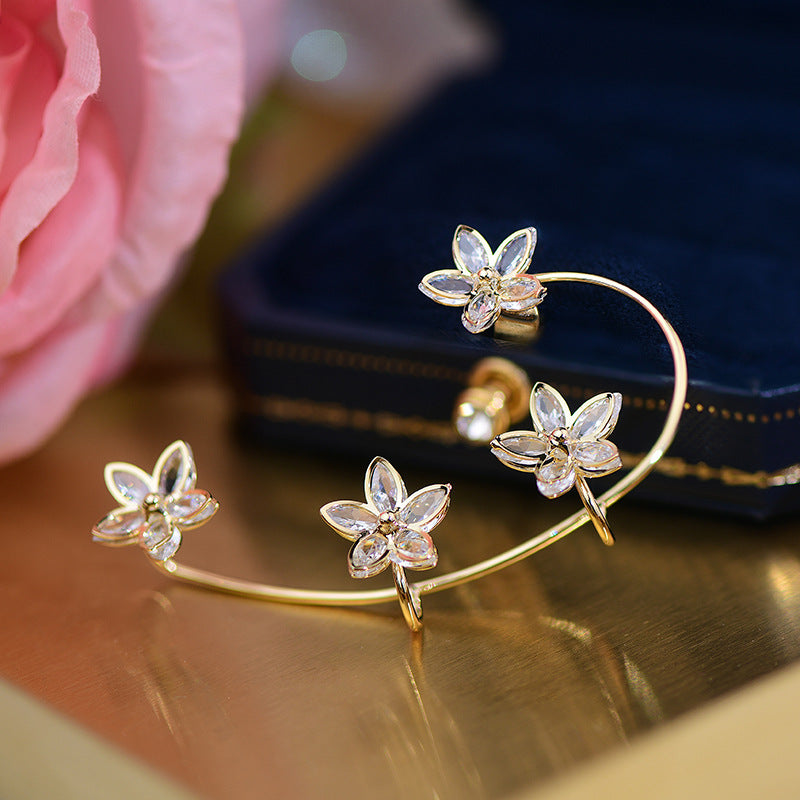 [Sample Sale] Flower Ear Cuff - Iris (Left Ear)