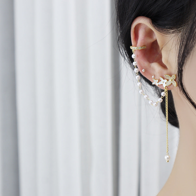 Flower Earrings and Ear Cuffs - Daniella