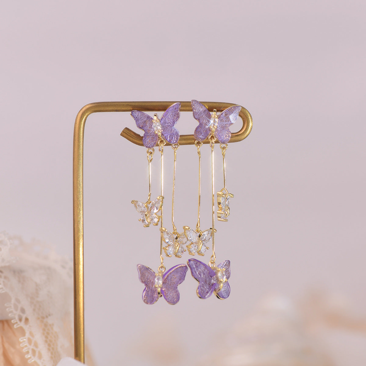 [Sample Sale] Butterfly Drop Earrings - Antonia