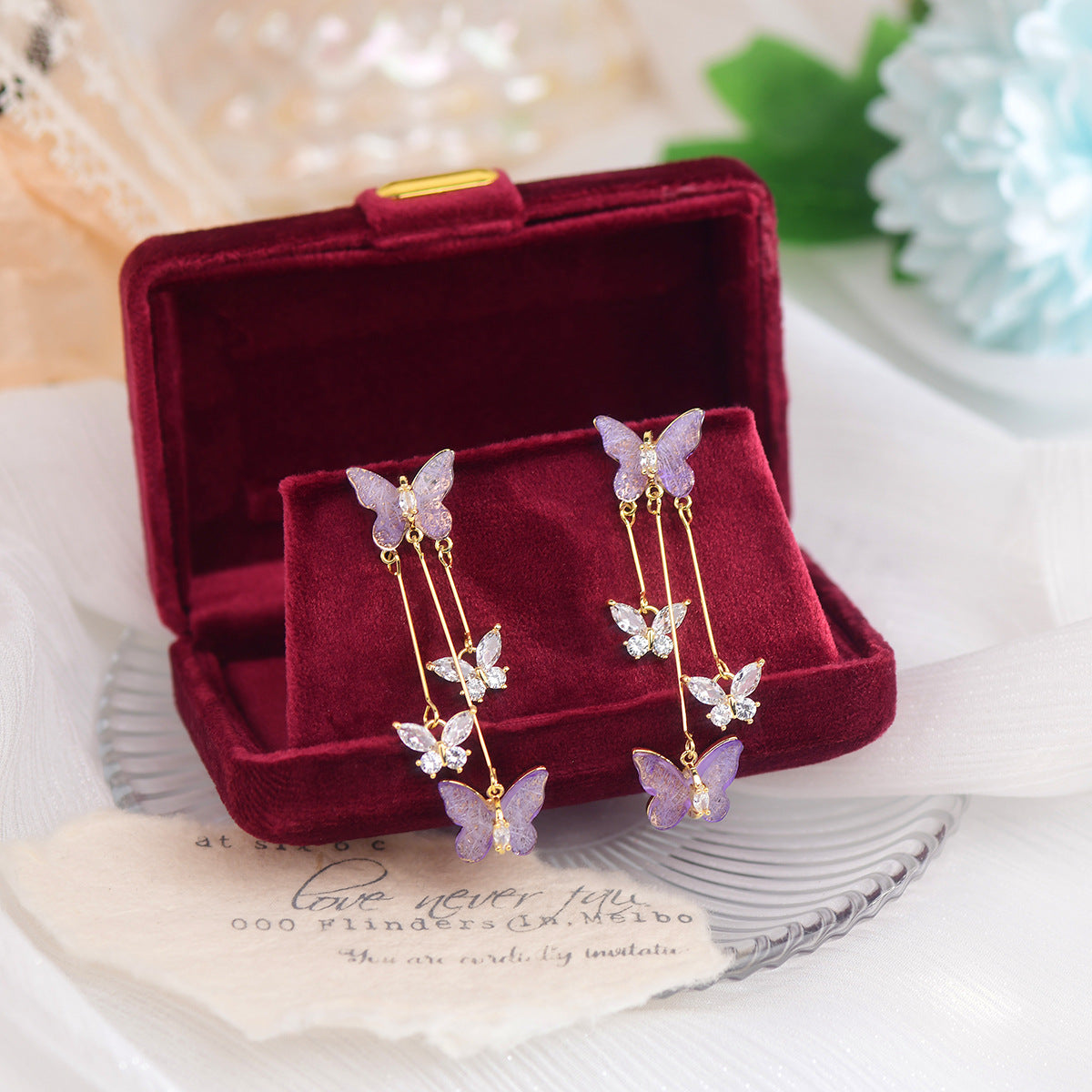 [Sample Sale] Butterfly Drop Earrings - Antonia