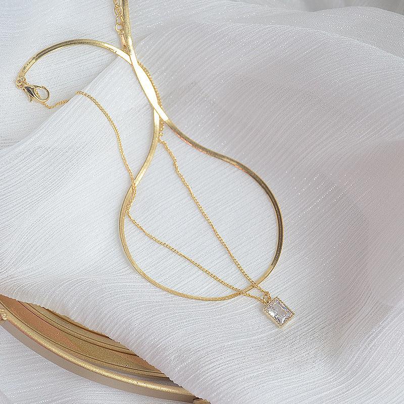 Double Strand Herringbone Necklace - Abbott Atelier