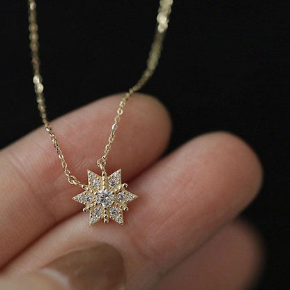Snowflake Necklace (Solid Silver) - Abbott Atelier