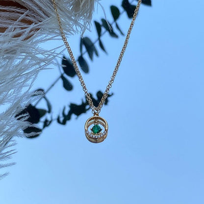Baroque Emerald Necklace - Eva