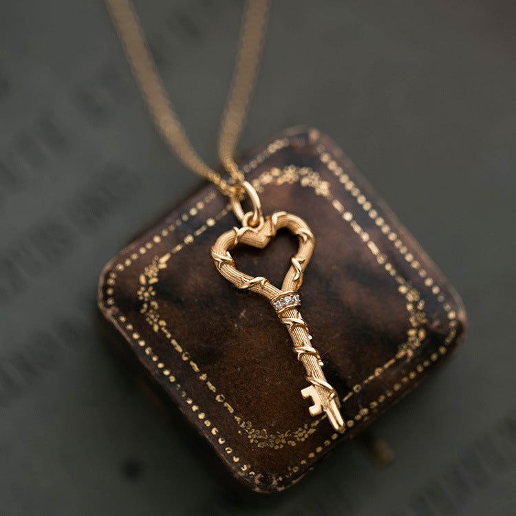 Key to True Love Necklace (Solid Silver)