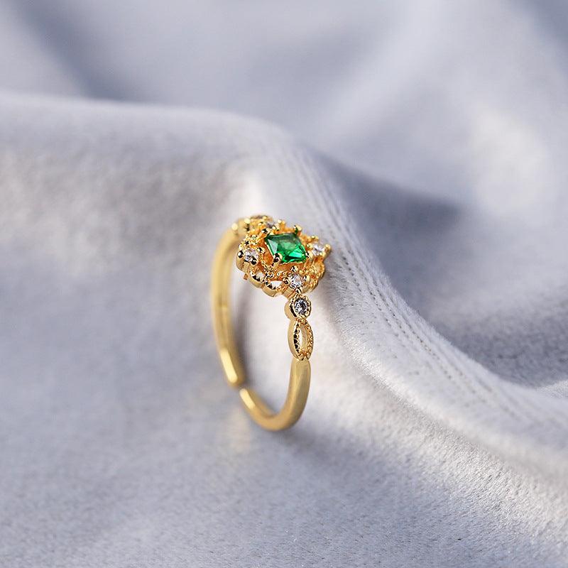 Baroque Emerald Ring (Solid Silver) - Abbott Atelier