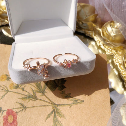 Floral Rose Gold Ring (2 Styles)