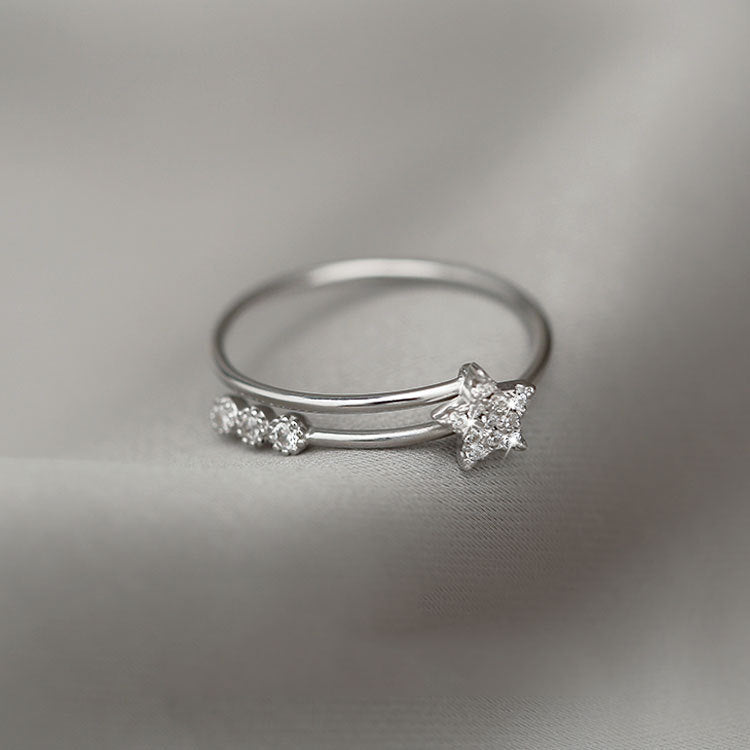 Shooting Star Ring - 2 Styles (Solid Silver)