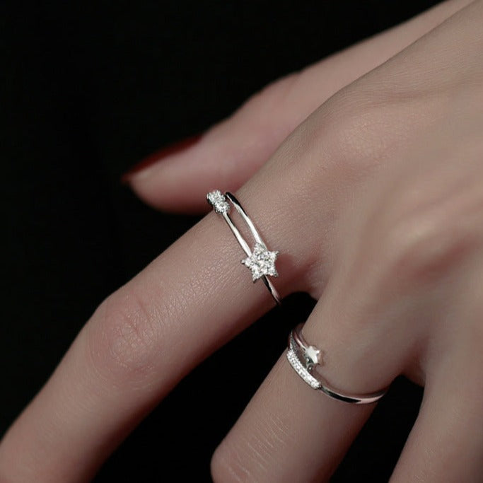 Shooting Star Ring - 2 Styles (Solid Silver)