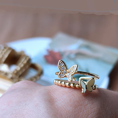 [Sample Sale] Butterfly Ring - Jessica (Gold/Silver)