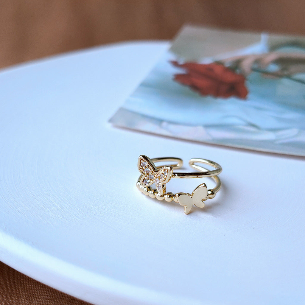 [Sample Sale] Butterfly Ring - Jessica (Gold/Silver)