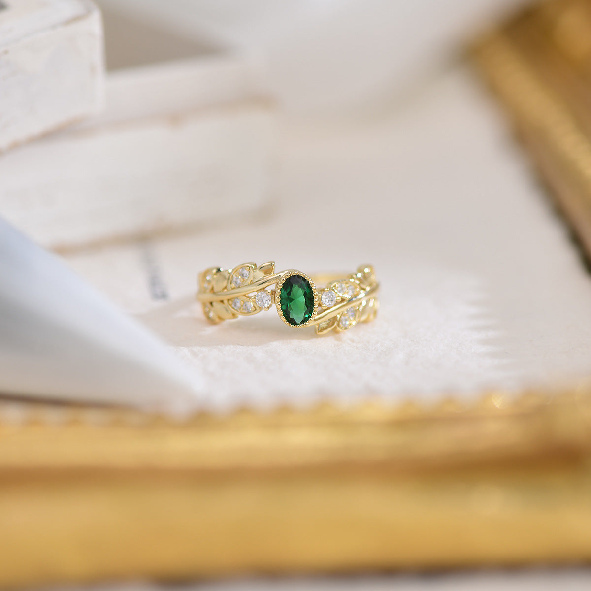 Baroque Emerald Ring - Taryn