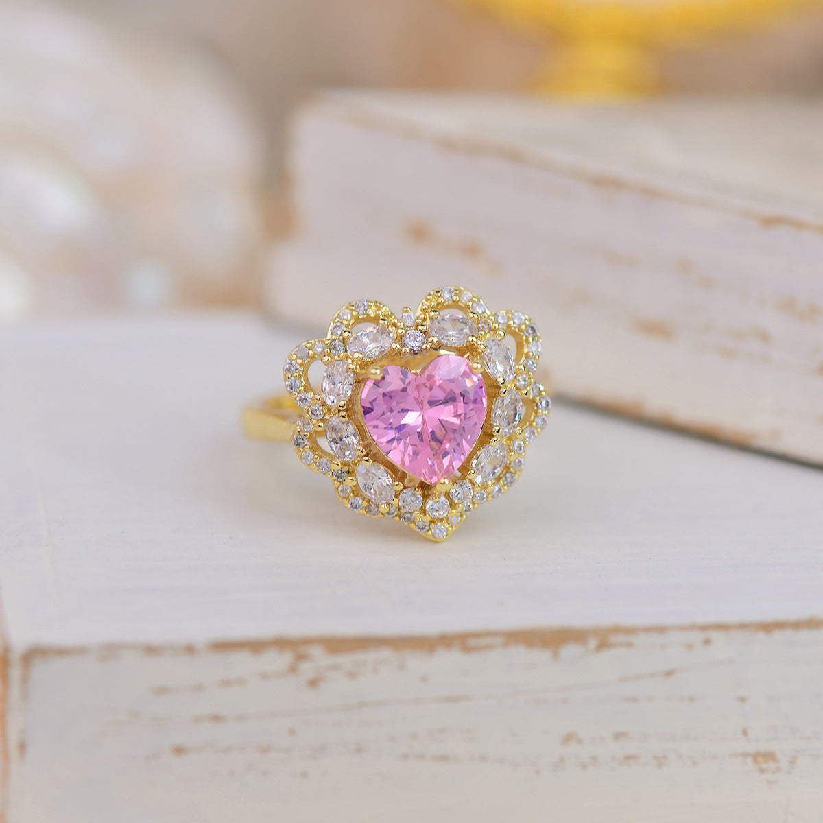 Pink Heart Ring - Melody